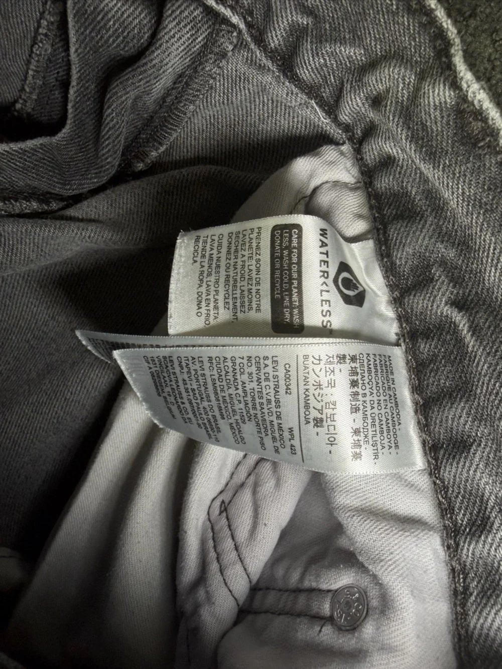 Men’s Levi’s 550 Slim Taper Grey Cotton Jeans W31xL32